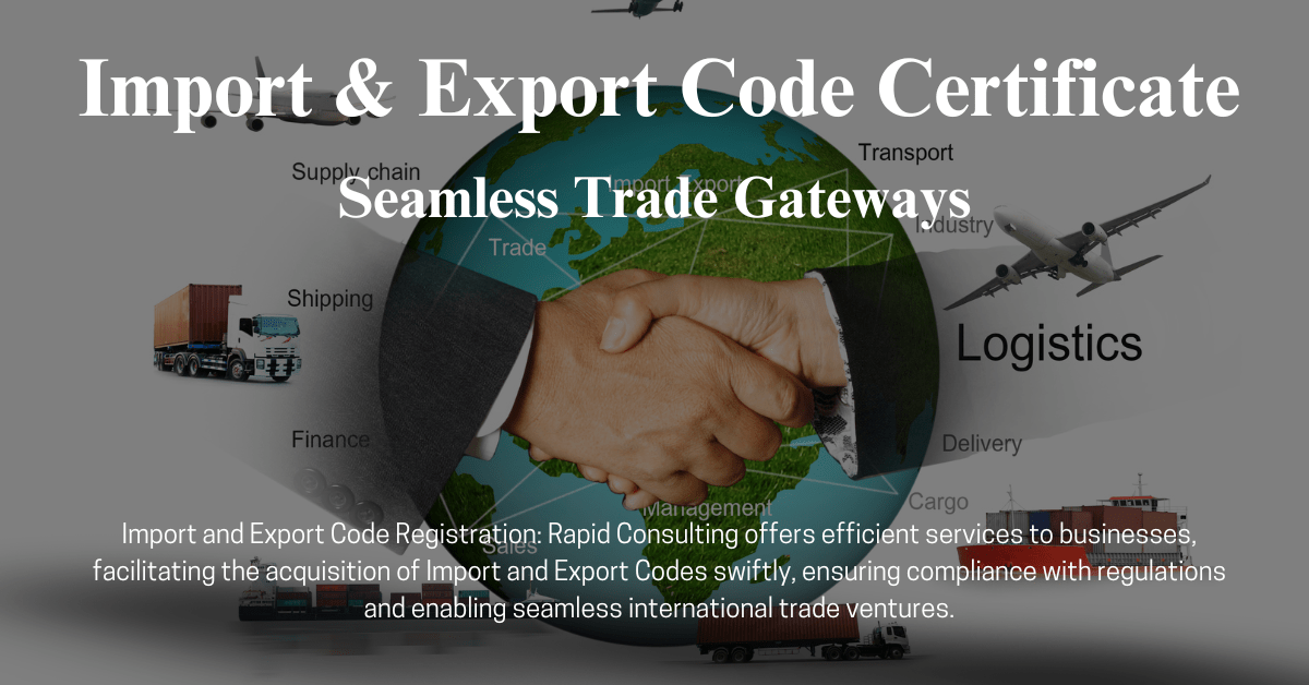 Import & Export Code Certificate (Rapid Consulting)